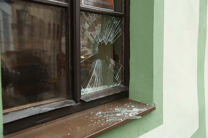 A2B Glass are able to board up broken windows while they are being repaired in Burgess Hill.